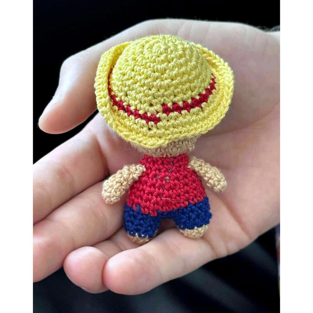 Handmade Crochet Mini Doll Figurine Cool Dude - Picture 2 of 2